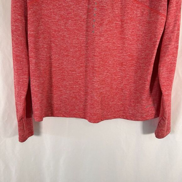 Nike Running Sweater Women's Medium Heathered Red 1/4 Zip Turtleneck Pullover - Picture 9 of 9